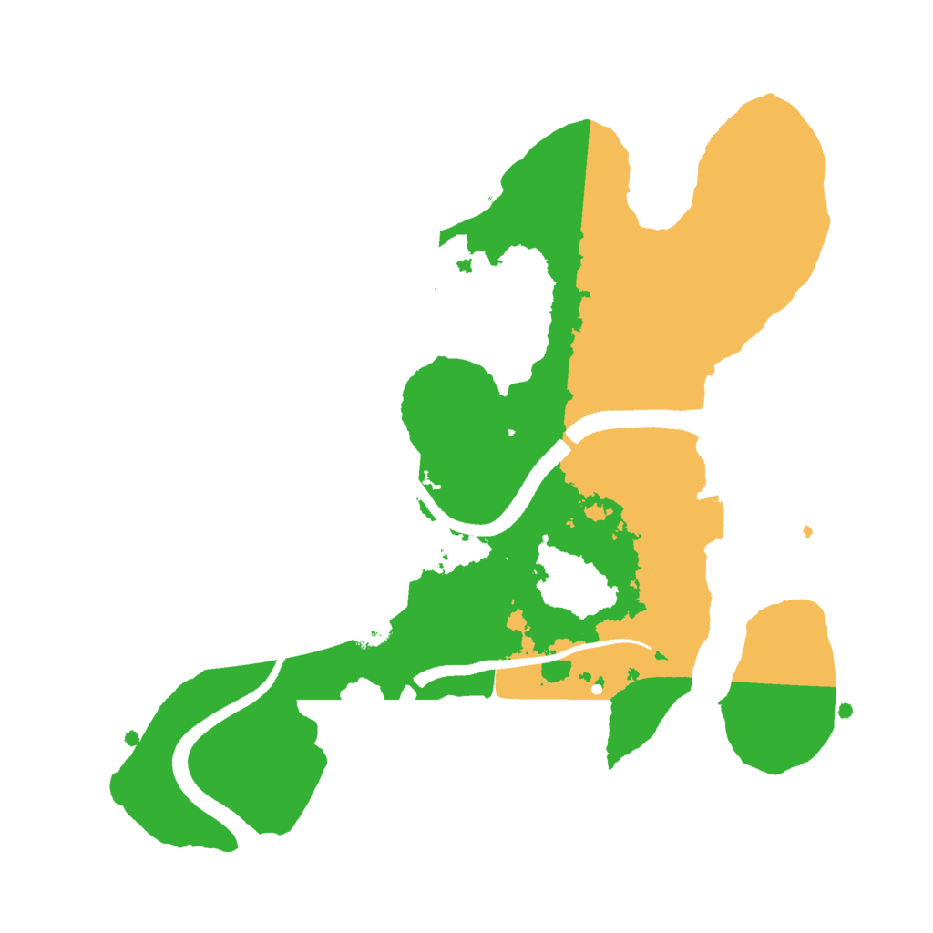 Biome Rust Map: Procedural Map, Size: 2500, Seed: 65548