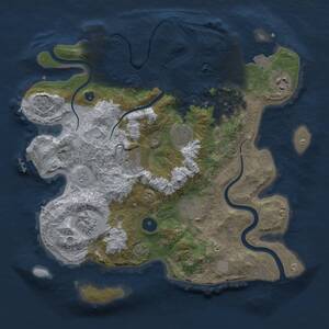 Thumbnail Rust Map: Procedural Map, Size: 3400, Seed: 1648840555, 13 Monuments