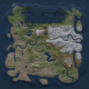 Thumbnail Rust Map: Procedural Map, Size: 4500, Seed: 112367536, 16 Monuments