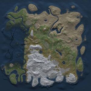 Thumbnail Rust Map: Procedural Map, Size: 4500, Seed: 155076989, 17 Monuments