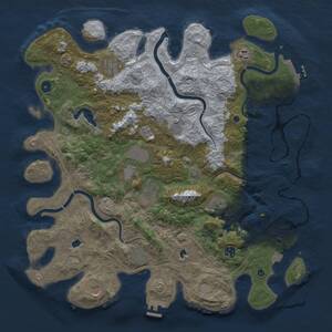 Thumbnail Rust Map: Procedural Map, Size: 4500, Seed: 1653426648, 17 Monuments
