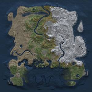 Thumbnail Rust Map: Procedural Map, Size: 4000, Seed: 3660, 15 Monuments