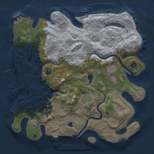 Thumbnail Rust Map: Procedural Map, Size: 4000, Seed: 127382568, 15 Monuments