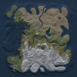 Thumbnail Rust Map: Procedural Map, Size: 4000, Seed: 1636179441, 15 Monuments