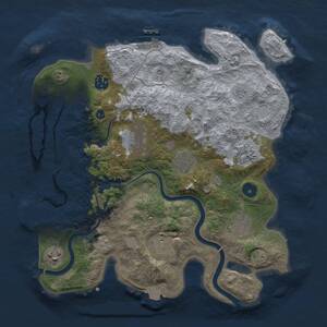 Thumbnail Rust Map: Procedural Map, Size: 3400, Seed: 443044444, 14 Monuments