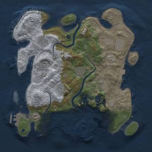 Thumbnail Rust Map: Procedural Map, Size: 3500, Seed: 1819354756, 14 Monuments