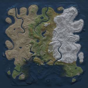 Thumbnail Rust Map: Procedural Map, Size: 4500, Seed: 563166583, 17 Monuments