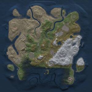 Thumbnail Rust Map: Procedural Map, Size: 3500, Seed: 1494889293, 14 Monuments