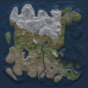 Thumbnail Rust Map: Procedural Map, Size: 4000, Seed: 946063490, 17 Monuments