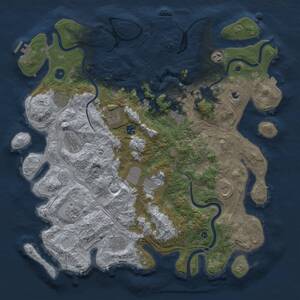 Thumbnail Rust Map: Procedural Map, Size: 4500, Seed: 1184770874, 17 Monuments
