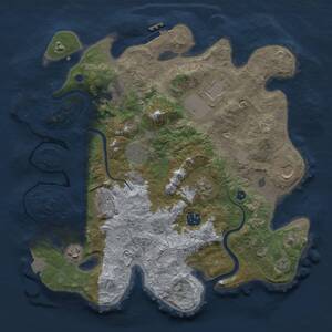 Thumbnail Rust Map: Procedural Map, Size: 3500, Seed: 809825810, 15 Monuments