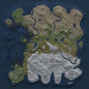 Thumbnail Rust Map: Procedural Map, Size: 4500, Seed: 20250808, 17 Monuments