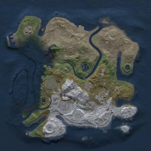 Thumbnail Rust Map: Procedural Map, Size: 3000, Seed: 701442626, 11 Monuments
