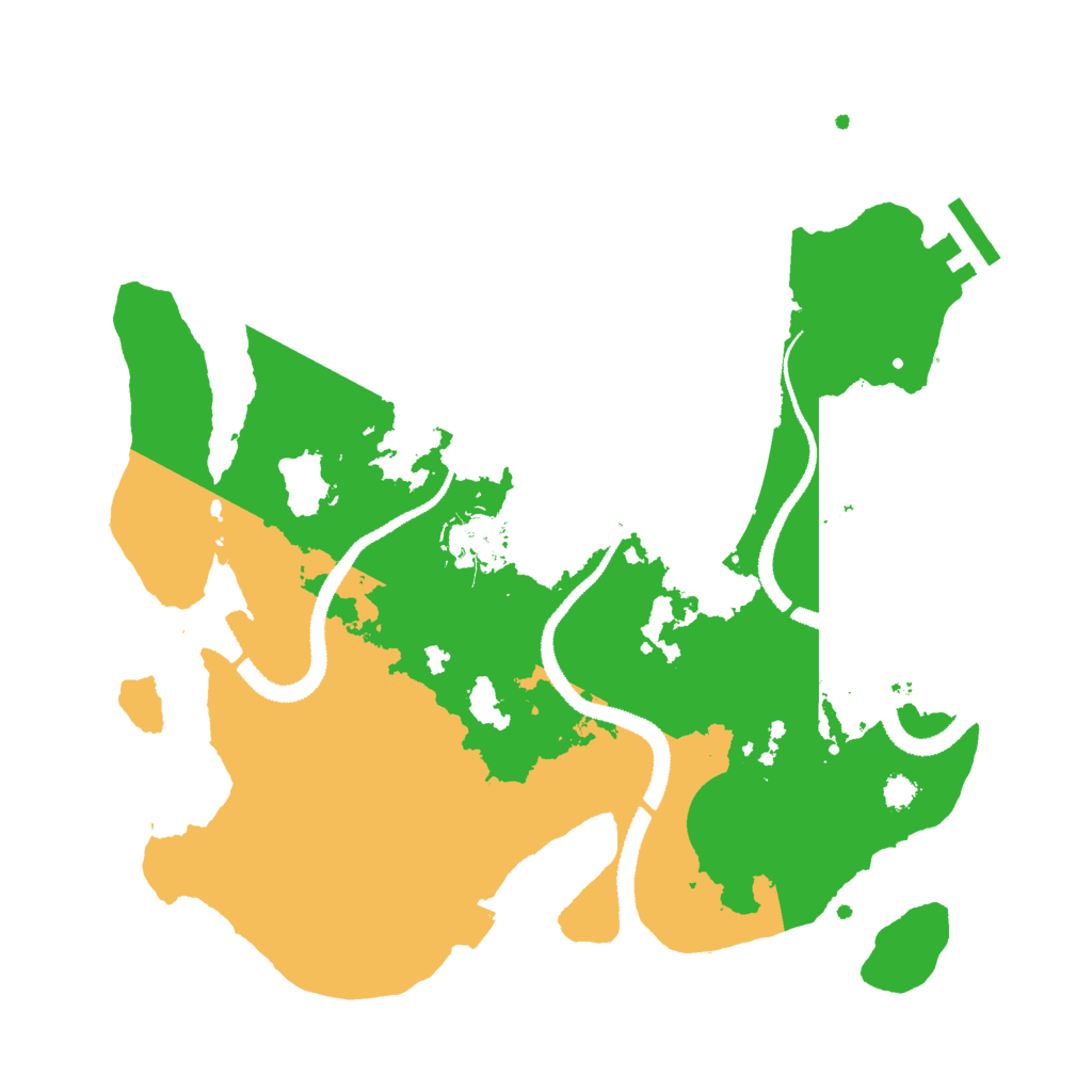 Biome Rust Map: Procedural Map, Size: 3000, Seed: 12845