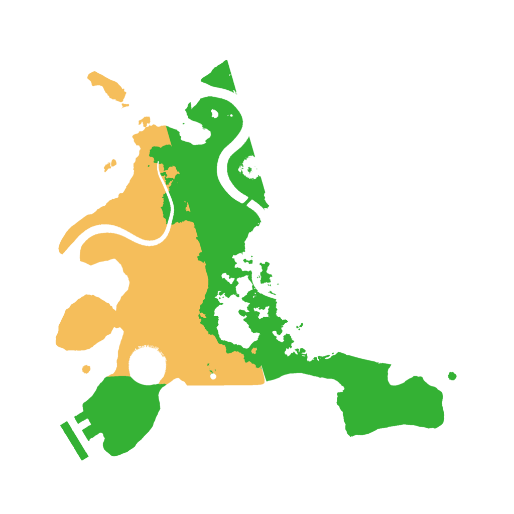 Biome Rust Map: Procedural Map, Size: 2500, Seed: 73638