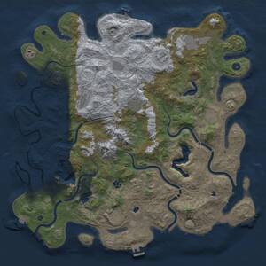 Thumbnail Rust Map: Procedural Map, Size: 5000, Seed: 96400168, 17 Monuments