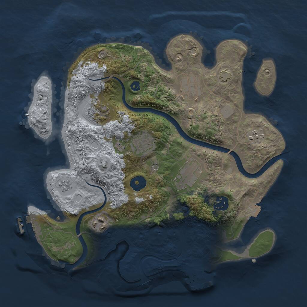 Rust Map: Procedural Map, Size: 3000, Seed: 26986, 13 Monuments