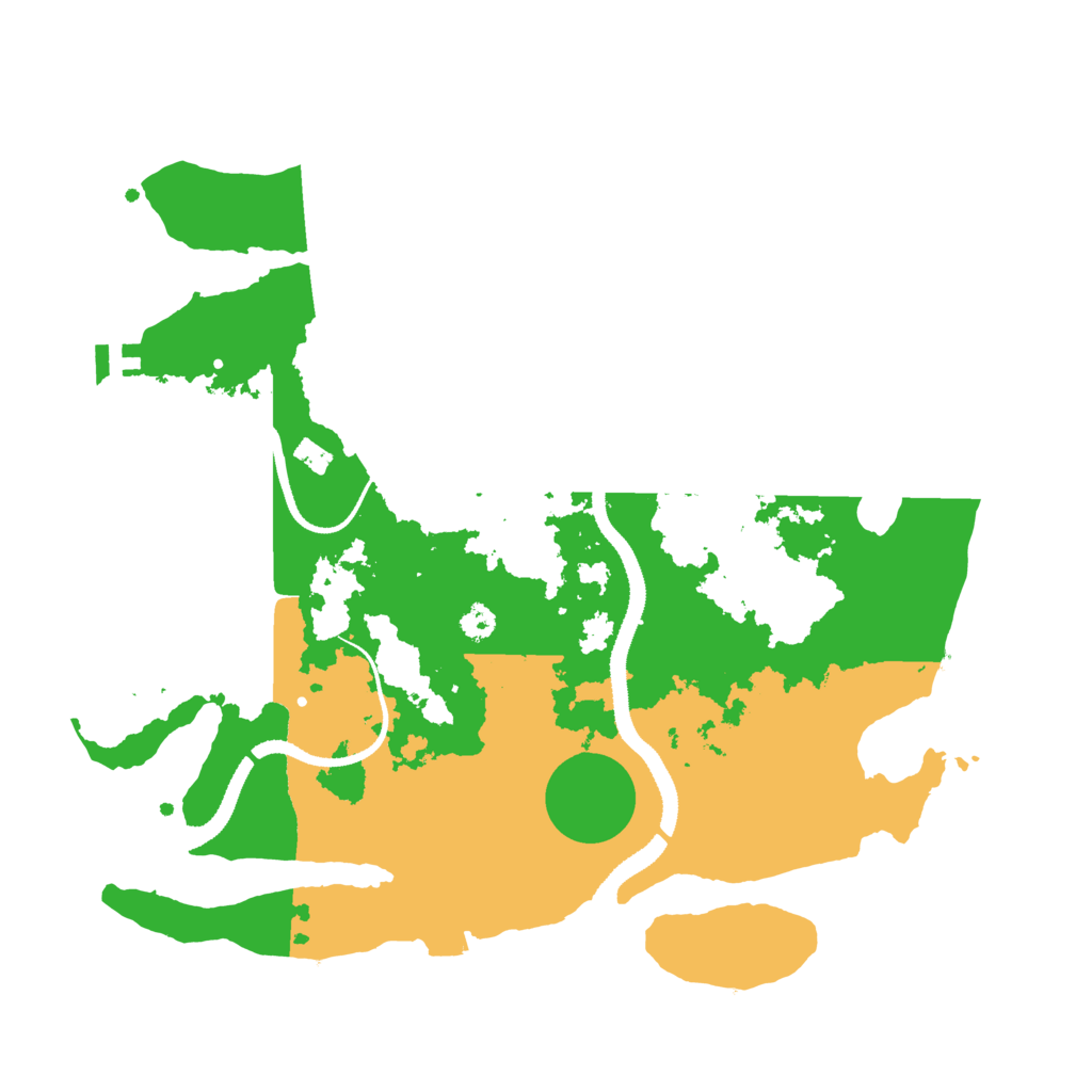 Biome Rust Map: Procedural Map, Size: 3200, Seed: 105230531