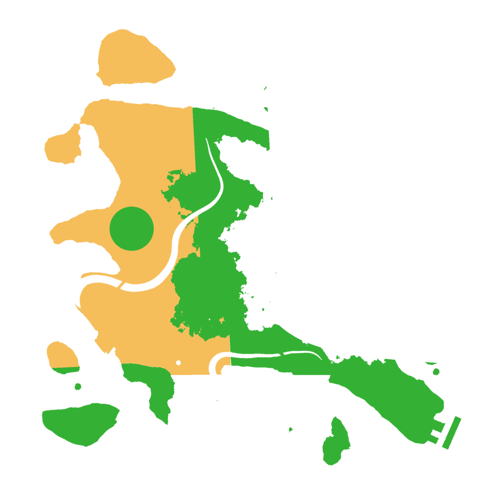 Biome Rust Map: Procedural Map, Size: 3000, Seed: 7243591