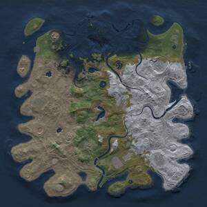 Thumbnail Rust Map: Procedural Map, Size: 4500, Seed: 986240189, 17 Monuments