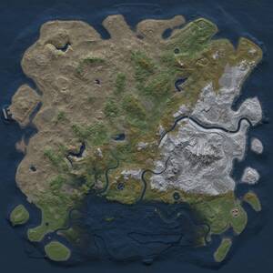 Thumbnail Rust Map: Procedural Map, Size: 5500, Seed: 29834857, 17 Monuments