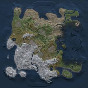 Thumbnail Rust Map: Procedural Map, Size: 3750, Seed: 2033545048, 15 Monuments