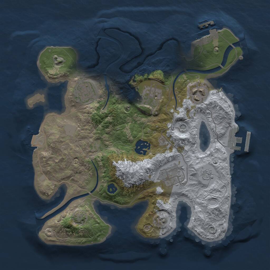 Rust Map: Procedural Map, Size: 2700, Seed: 699945, 11 Monuments