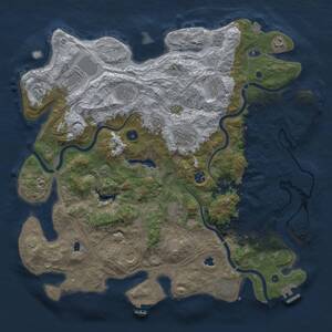 Thumbnail Rust Map: Procedural Map, Size: 4500, Seed: 565620475, 17 Monuments