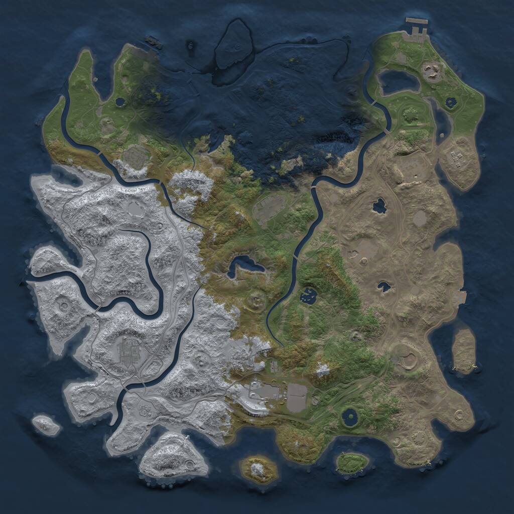 Rust Map: Procedural Map, Size: 4700, Seed: 60000, 17 Monuments