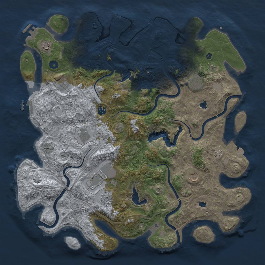 Rust Map: Procedural Map, Size: 4500, Seed: 2017416980, 15 Monuments