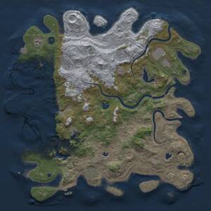 Thumbnail Rust Map: Procedural Map, Size: 4500, Seed: 457162681, 15 Monuments