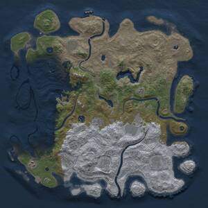 Thumbnail Rust Map: Procedural Map, Size: 4500, Seed: 1981039834, 16 Monuments