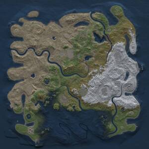 Thumbnail Rust Map: Procedural Map, Size: 4500, Seed: 310618505, 17 Monuments