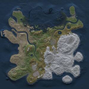Thumbnail Rust Map: Procedural Map, Size: 3650, Seed: 72996891, 15 Monuments
