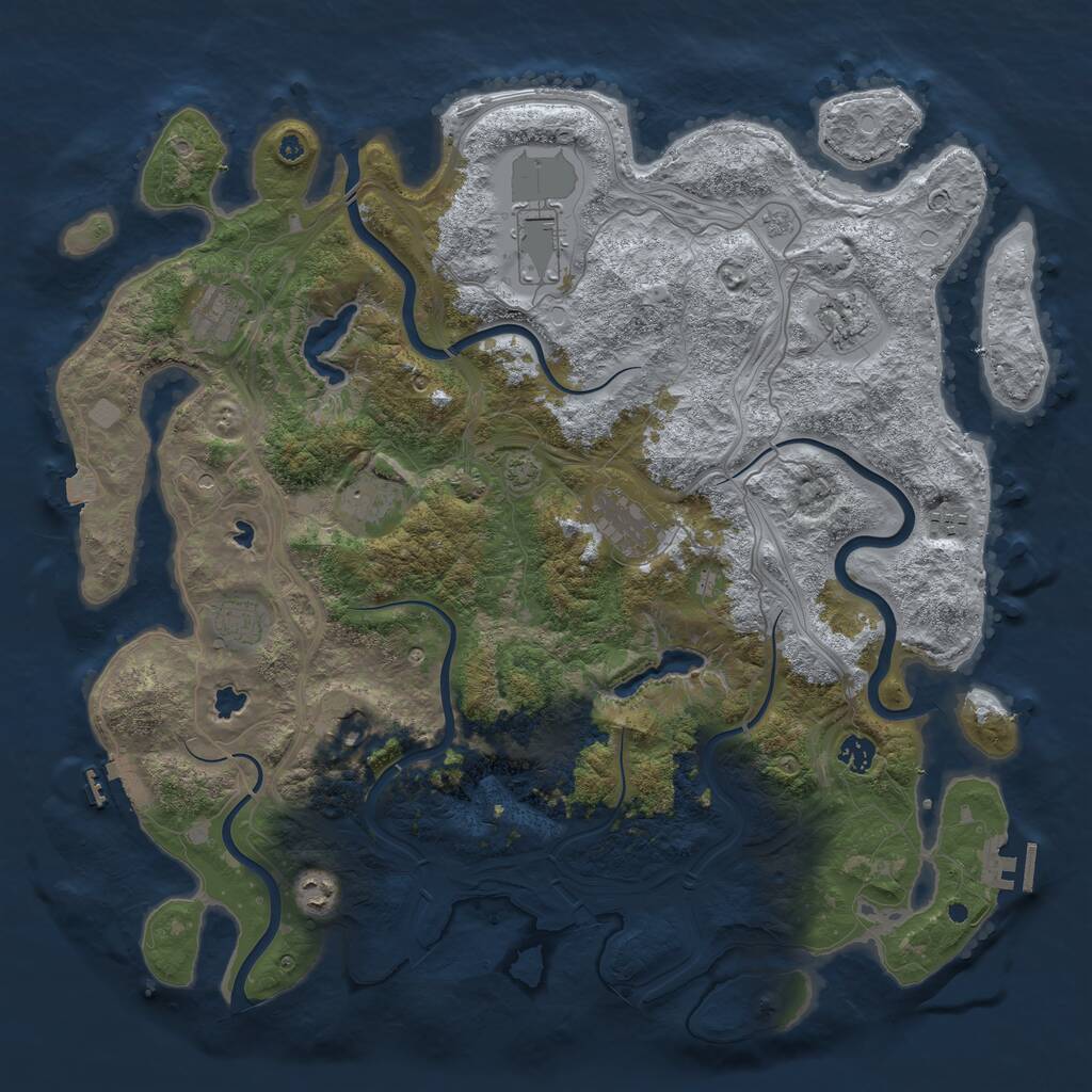 Rust Map: Procedural Map, Size: 4500, Seed: 1653822928, 16 Monuments