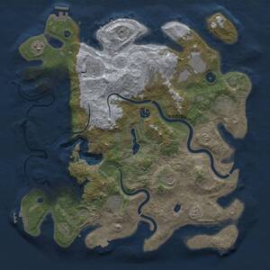 Thumbnail Rust Map: Procedural Map, Size: 4000, Seed: 812763137, 15 Monuments