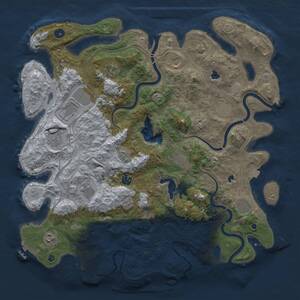 Thumbnail Rust Map: Procedural Map, Size: 4500, Seed: 477656537, 17 Monuments
