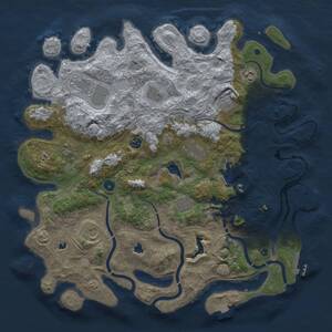 Thumbnail Rust Map: Procedural Map, Size: 4500, Seed: 828897122, 16 Monuments