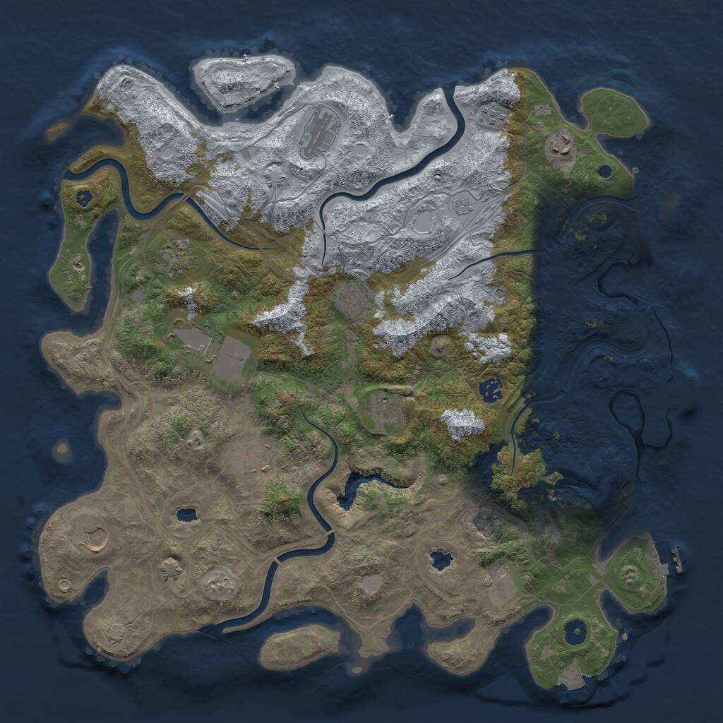 Rust Map: Procedural Map, Size: 4500, Seed: 1774793505, 17 Monuments