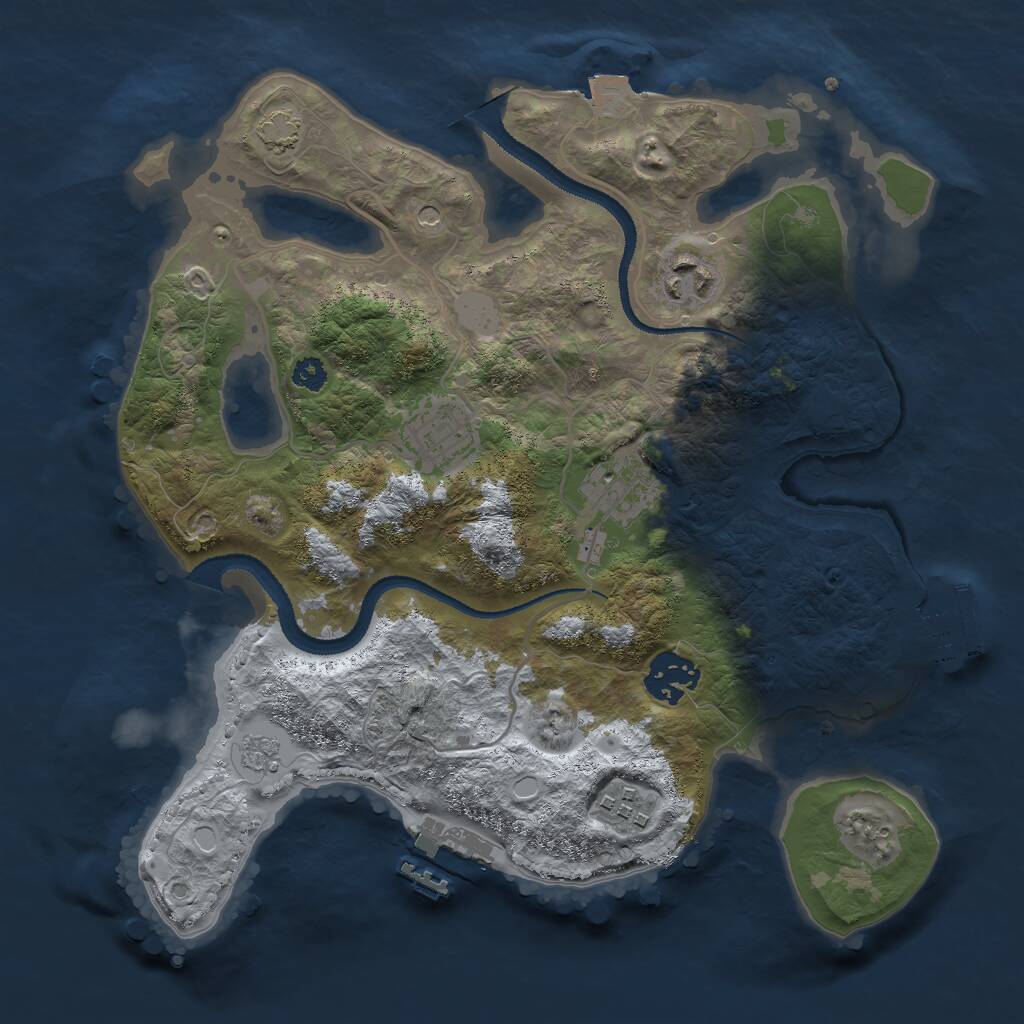 Rust Map: Procedural Map, Size: 3000, Seed: 12890, 11 Monuments
