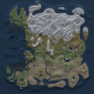 Thumbnail Rust Map: Procedural Map, Size: 4750, Seed: 1965615877, 17 Monuments