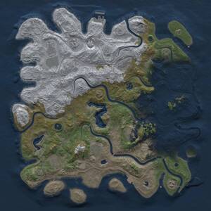 Thumbnail Rust Map: Procedural Map, Size: 4500, Seed: 2025080901, 14 Monuments