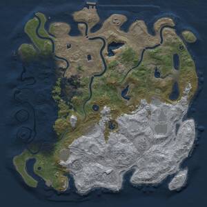 Thumbnail Rust Map: Procedural Map, Size: 4500, Seed: 984644583, 16 Monuments