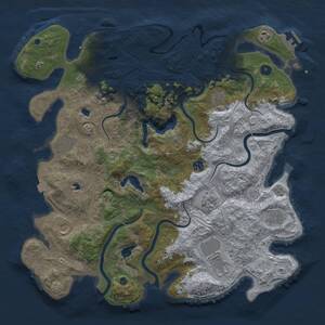 Thumbnail Rust Map: Procedural Map, Size: 4500, Seed: 1765127641, 15 Monuments