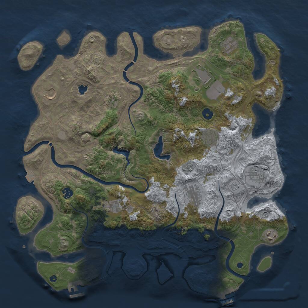 Rust Map: Procedural Map, Size: 4250, Seed: 1576258117, 17 Monuments