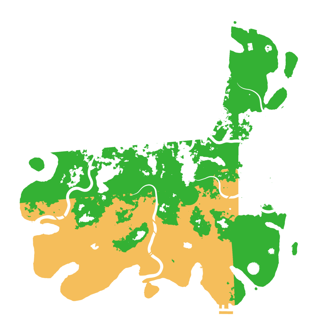 Biome Rust Map: Procedural Map, Size: 4600, Seed: 1999124517