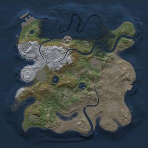 Thumbnail Rust Map: Procedural Map, Size: 3000, Seed: 2634, 12 Monuments