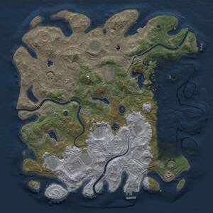 Thumbnail Rust Map: Procedural Map, Size: 4500, Seed: 711373614, 17 Monuments