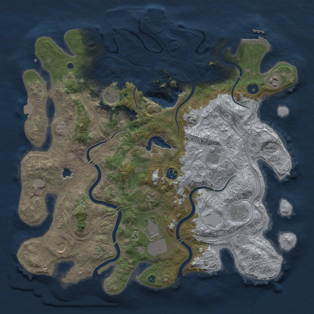 Rust Map: Procedural Map, Size: 4250, Seed: 186079354, 15 Monuments