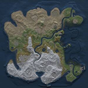 Thumbnail Rust Map: Procedural Map, Size: 3750, Seed: 143776602, 17 Monuments